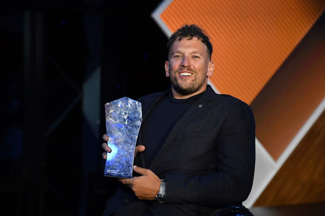 Dylan Alcott during the 2022 Australian of the Year Awards ceremony,