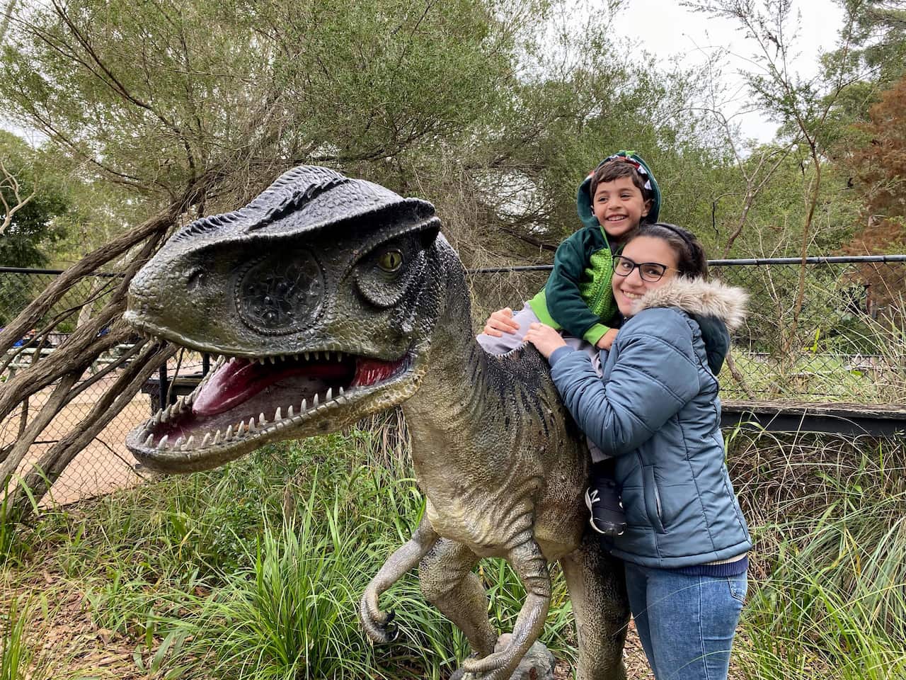 Rehab Adel with her son after migrating to Australia.