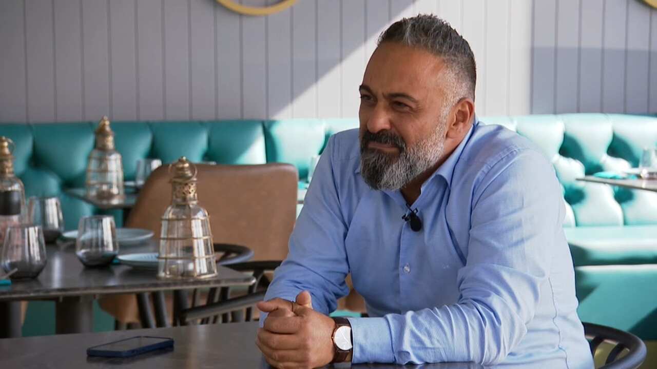 Osama Haddad at his restaurant Lazeez Lebanese Cuisine