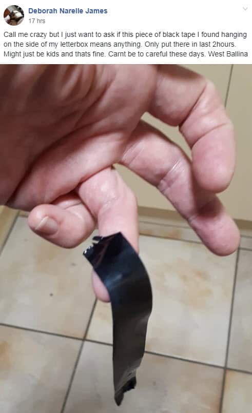Black tape on letterbox may lead theft crime