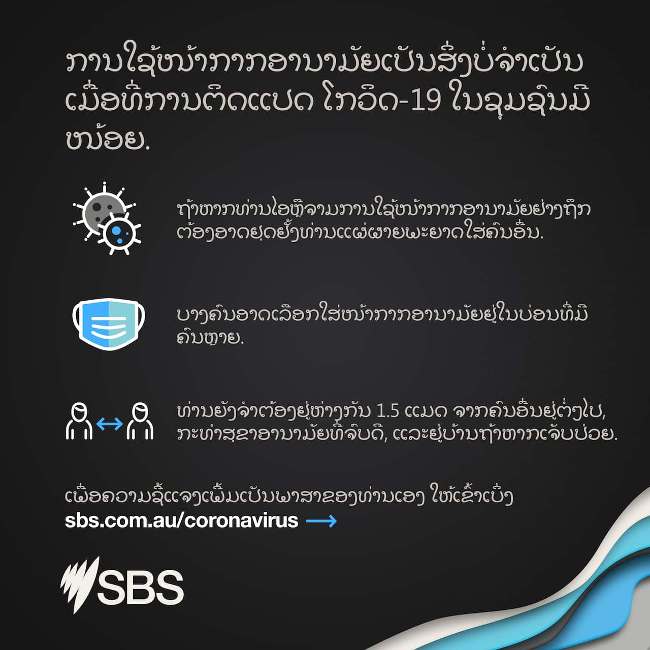 ການໃຊ້ໜ້າກາກອານາມັຍປ້ອງກັນ ໂກວິດ-19