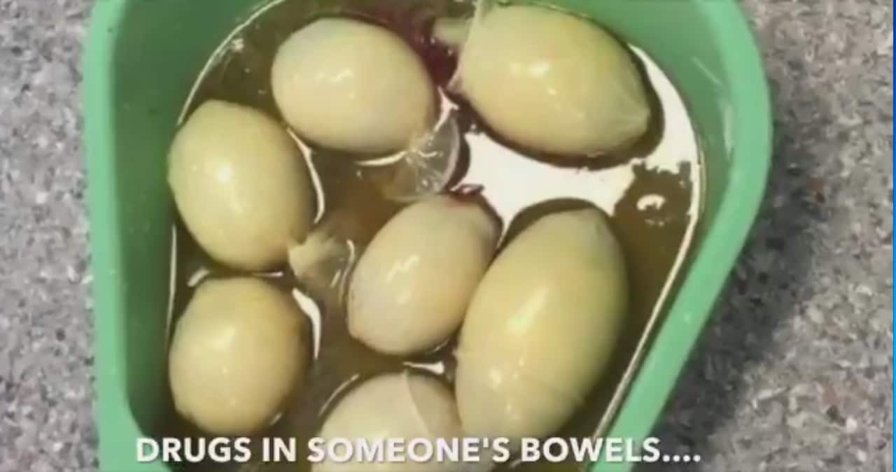 "Drugs in someone's bowels" - AFP