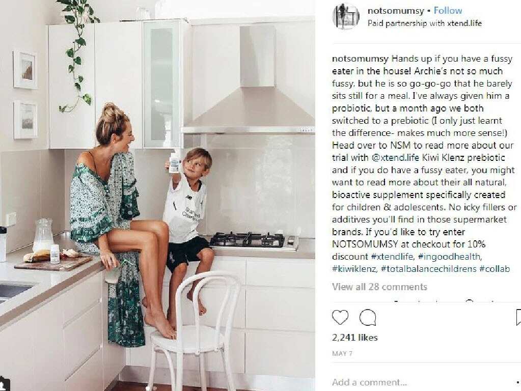 Blogger Marcia Leone endorses supplements on her Instagram page.