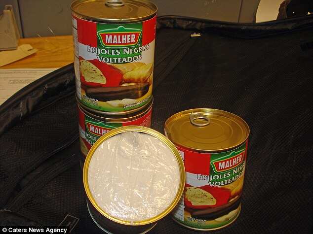 Cocaine hidden inside cans of black beans