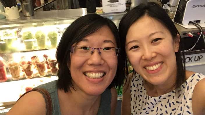 Dr Jessica Walton and Hana Crisp the former President of Korean Adoptees in Australia Network in 2016