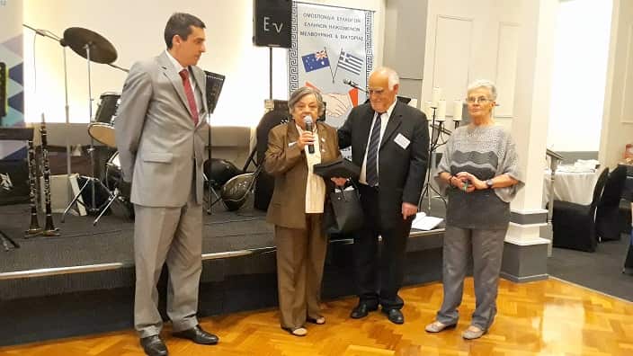 At the Federation of Greek Elderly Citizen Clubs of Melbourne and Victoria's Christmas Lunch. 