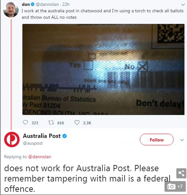 A Sydney prankster pretending to be an Australia Post employee.