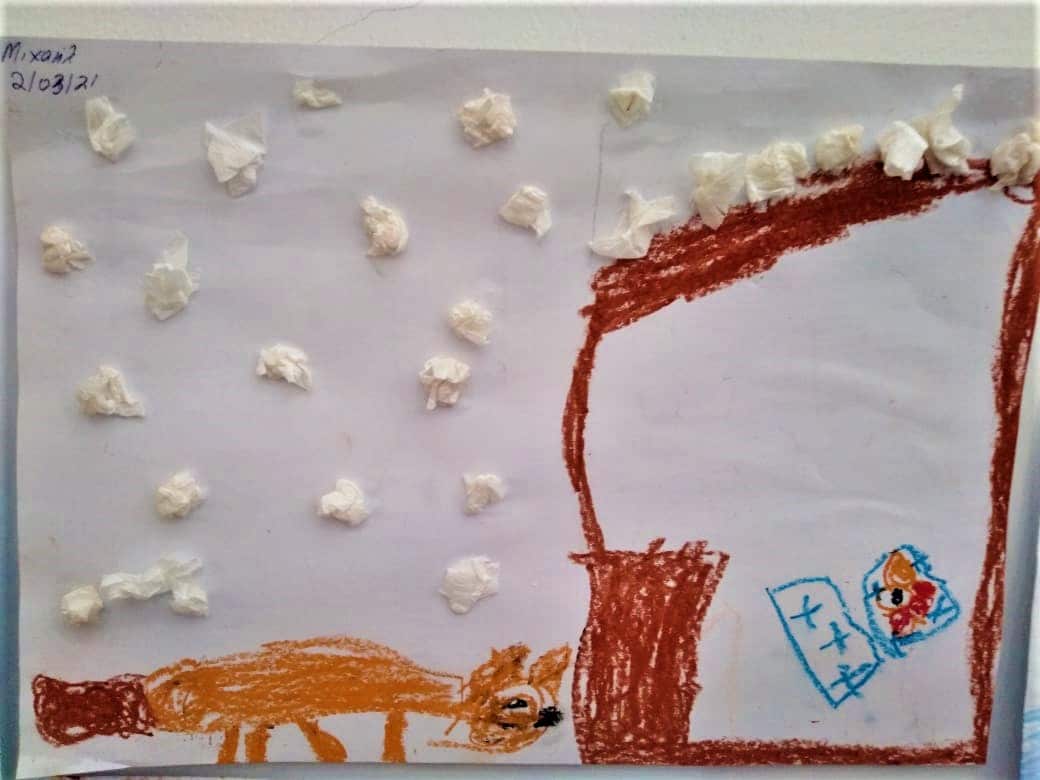 Ζωγραφιές από παιδιά του 28ου Νηπιαγωγείου στον δήμο Κάτω Πολεμίδια της επαρχίας Λεμεσού στην Κύπρο.