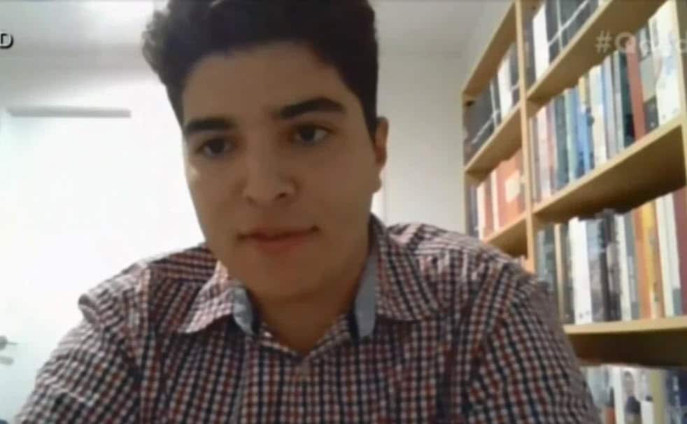 University of Queensland student Drew Pavlou on the ABC's Q&A program.