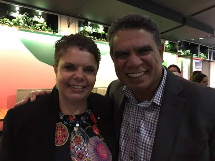 Deborah Cheetham and Mark Ella at the launch of the cinematic premiere of the first Indigenous Opera Pecan Summer-ACMI 