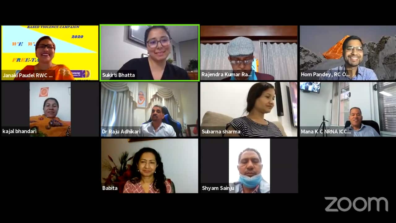 16 Days of Activism against Gender-Based Violence Campaign 2020 organized by NRNA Oceania's Women Forum, via Zoom