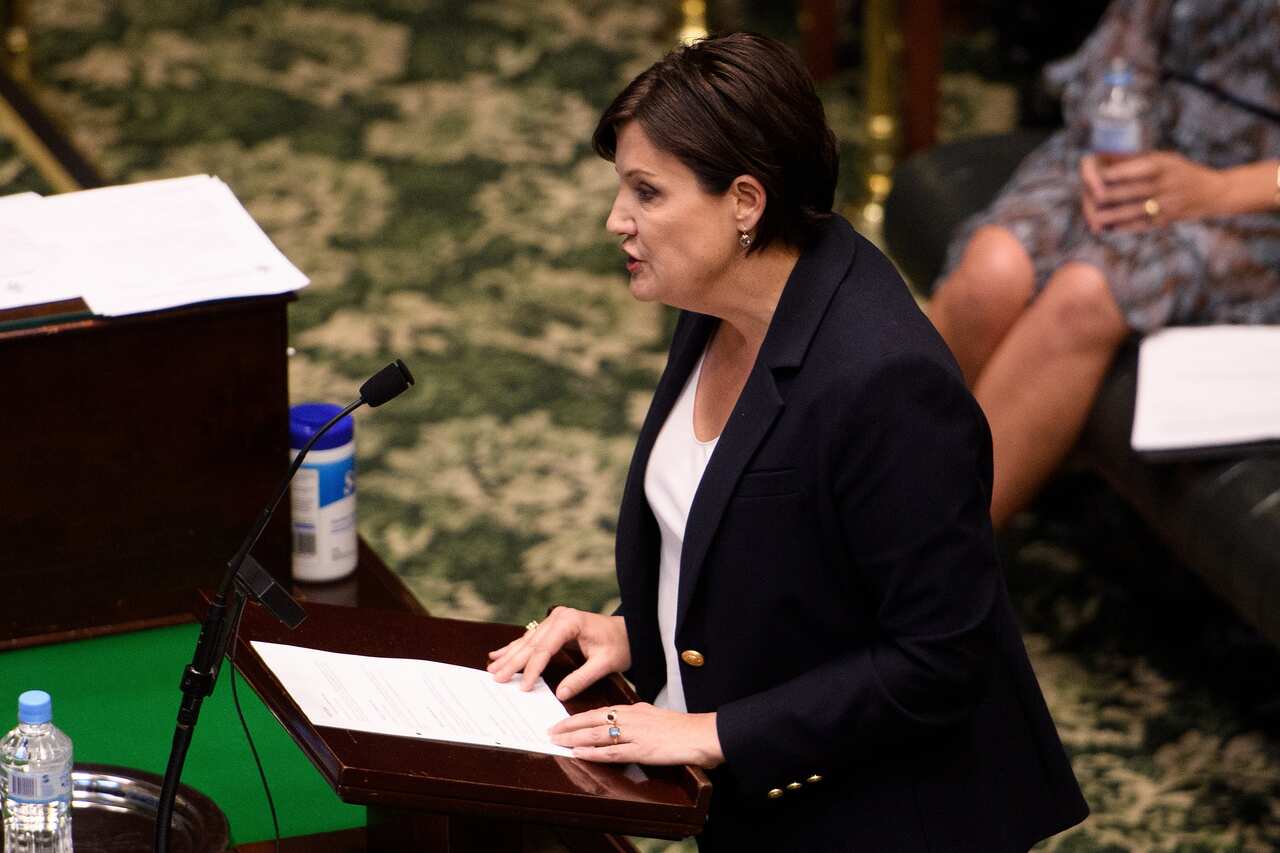 NSW Opposition Leader Jodi Mckay speaks during Question Time in the Legislative Assembly at New South Wales Parliament House in Sydney, Tuesday, October 13, 2020. (AAP Image/Dan Himbrechts) NO ARCHIVING
