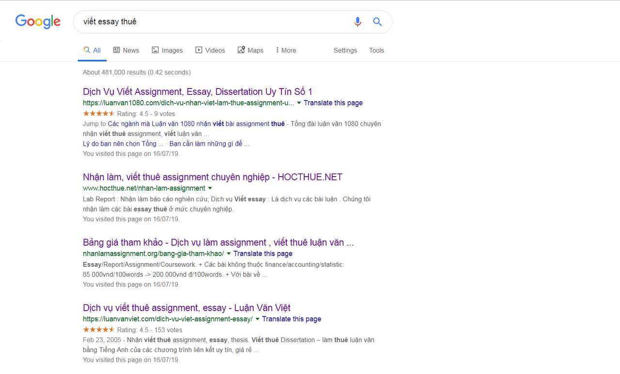 A simple search on Google reveals many Vietnamese ghostwriting services