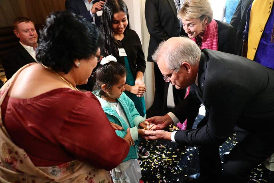 Prime Minister Scott Morrison visited Indian community in Perth.