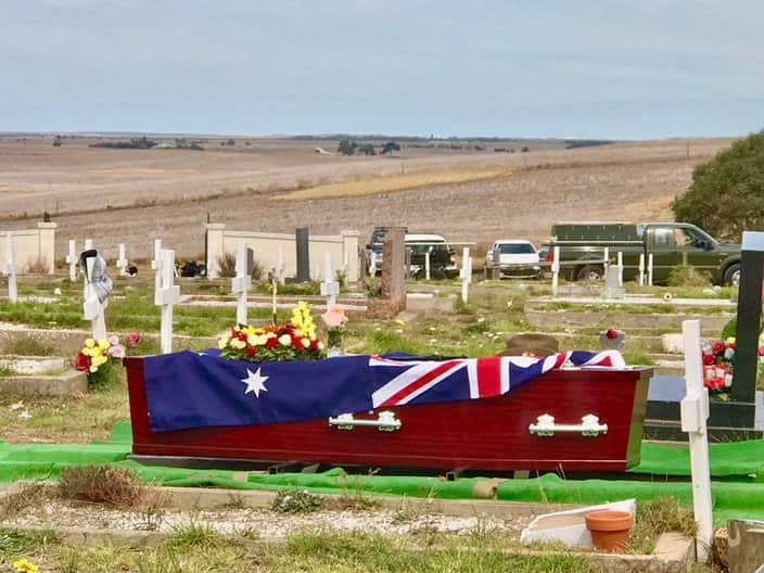 Re-interment of Private Mack Miller, raukkan SA.