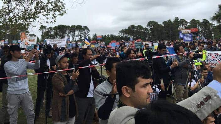 protest against President Ghani