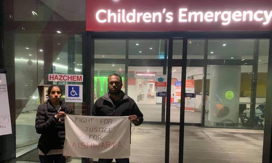 Aiswarya Aswath's parents start hunger strike