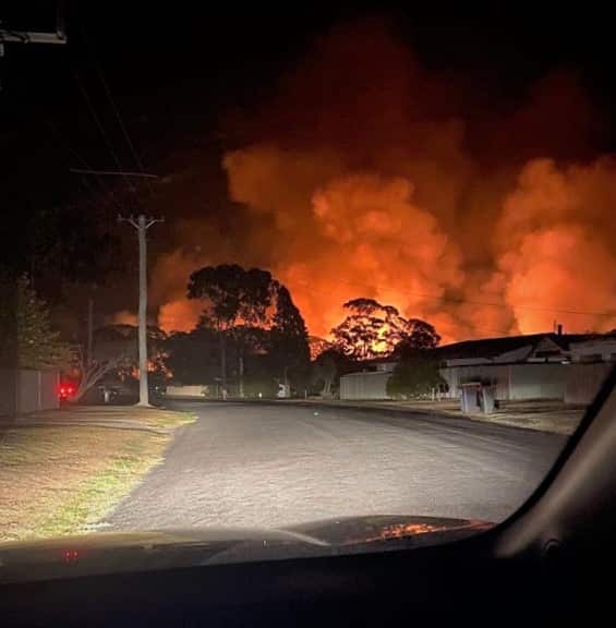 Fire surrounded Sussex Inlet during Australia's 'Black Summer'.  