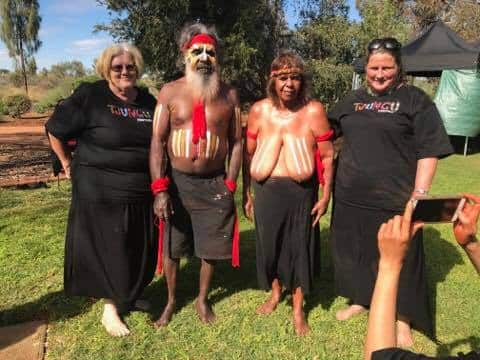 Tjungu Festival Inma 2017. Diane Kerr, Murray George, Alison Hunt and Kirstyn Lindsay.
