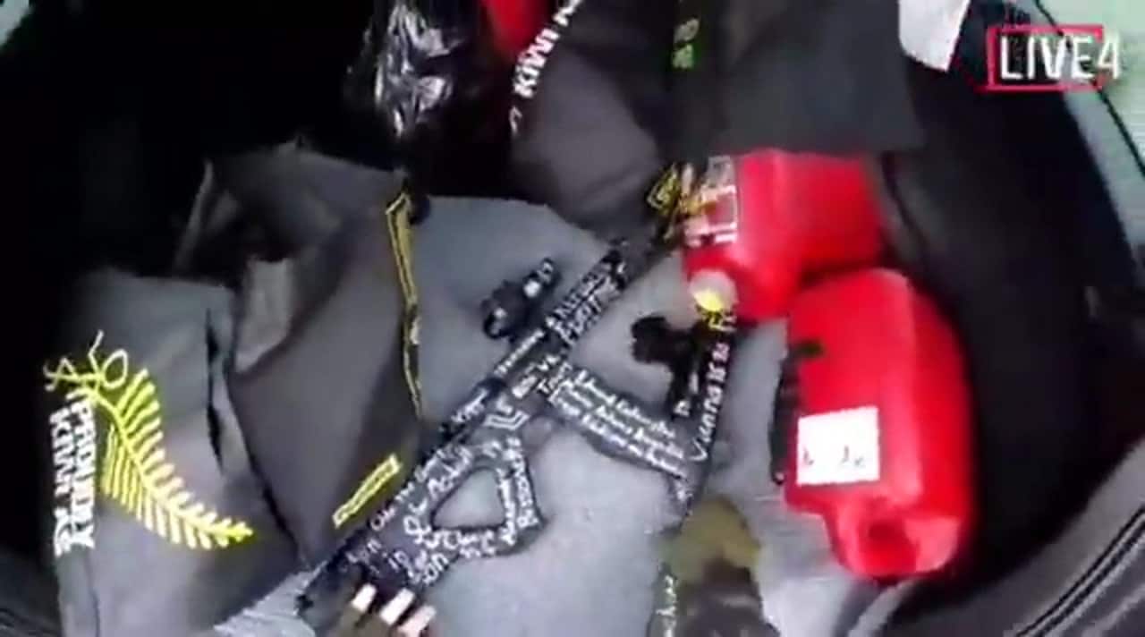 The gunman preparing for the attack.