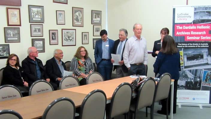 At the "Dardalis Archives" Research Seminars program presentation.