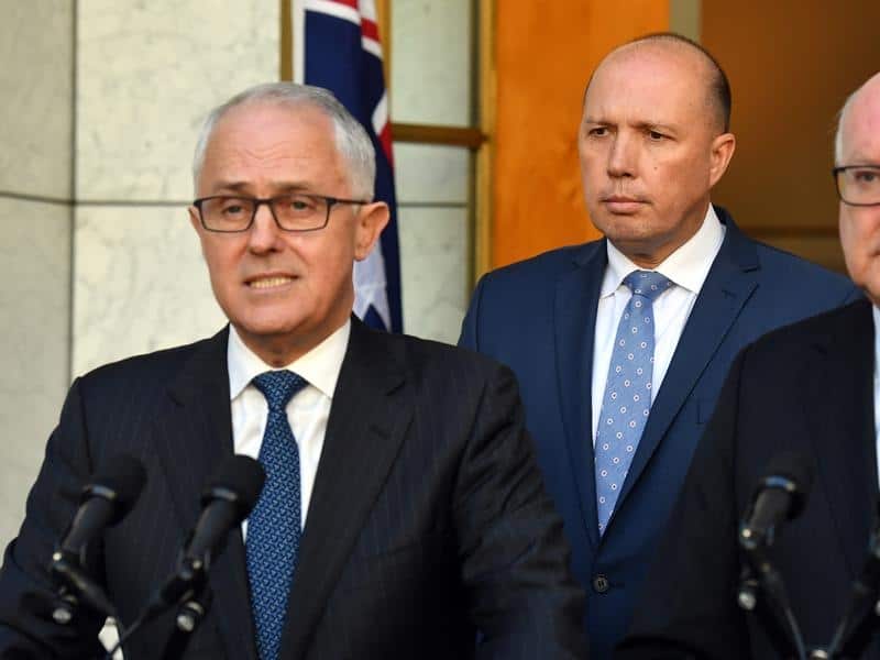 Malcolm Turnbull and Minister for Immigration Peter Dutton