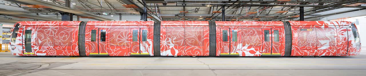 Nusra Qureshi's design on tram