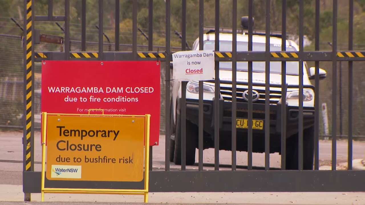 Warragamba Dam is surrounded by about 300,000 hectares of burnt land.