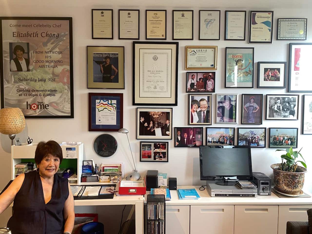 Elizabeth Chong at her apartment