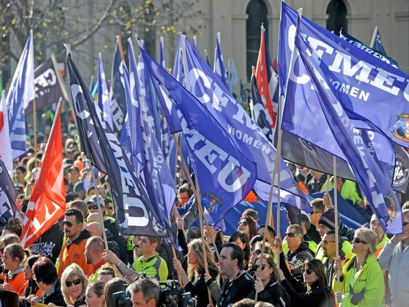 CFMEU rally in Melbourne