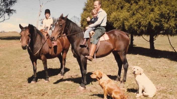 Giovanni, Francesca e Marco Andreoni nel 1984