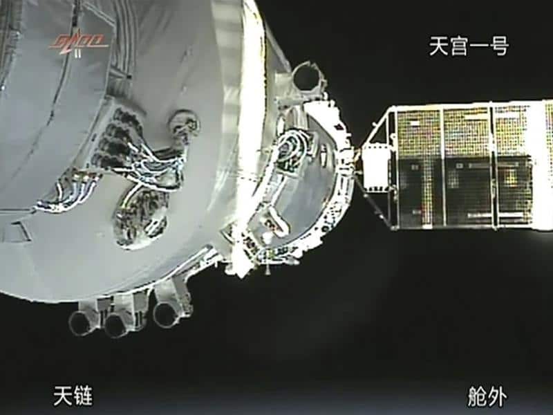 China's Shenzhou-8 spacecraft is docked with Tiangong-1 space station