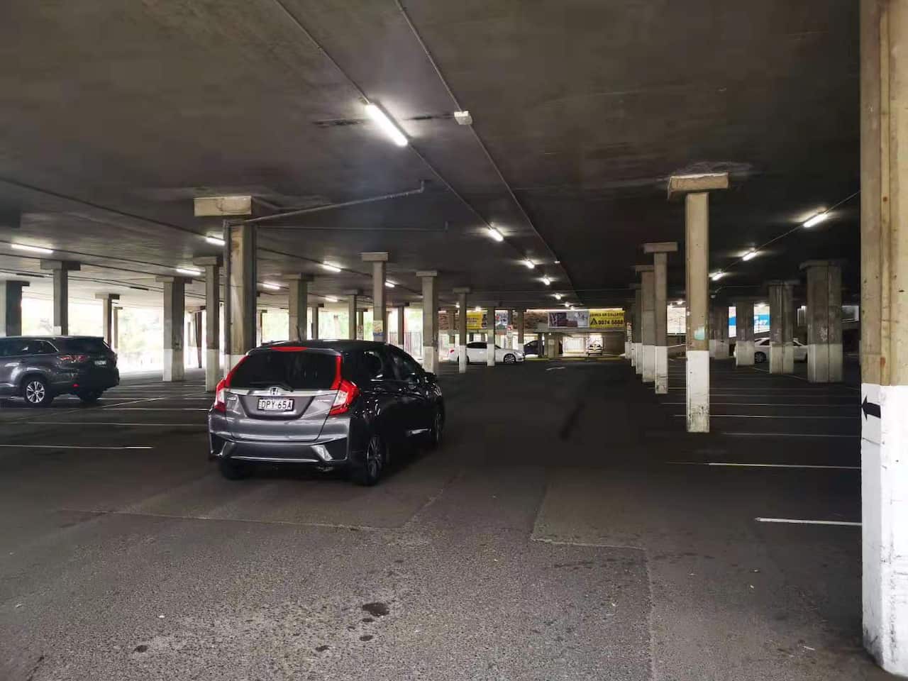 Empty car park at Eastwood due to fear of Coronavirus