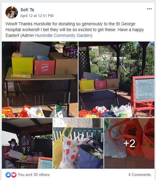 “Adopt a healthcare worker Facebook” Page