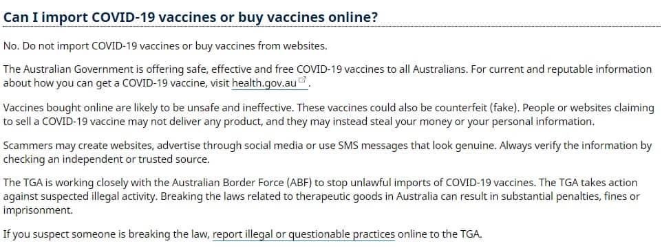 联邦卫生部呼吁警惕假疫苗