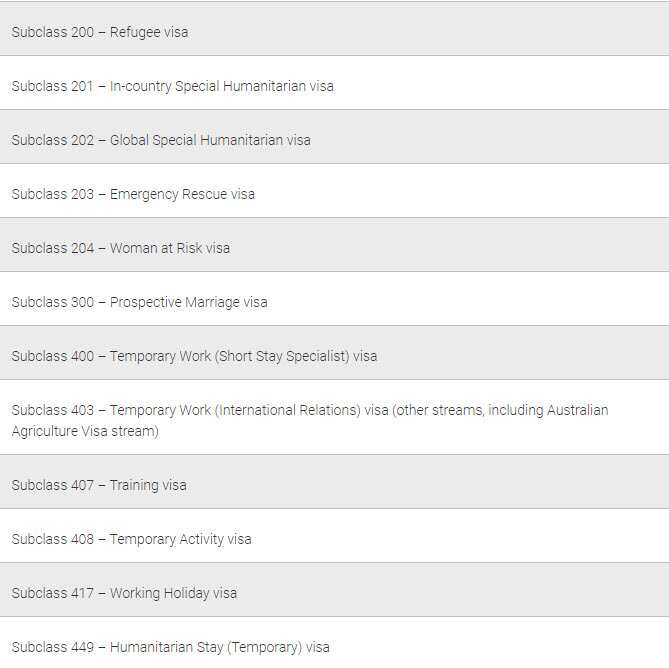 New arrangements for eligible visa holders from 01/12/21