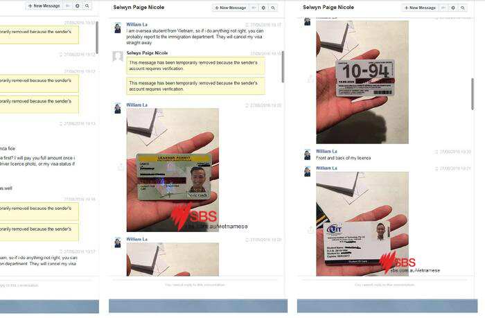 William La gửi ID và thẻ sinh viên cho kẻ gian