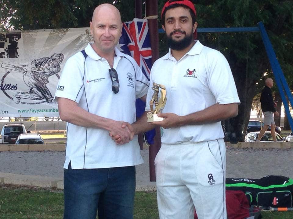 Local Pakistan cricket team playing against Australian Federal Police