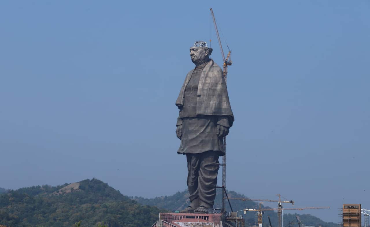 The 182-meters-tall, Statue of Unity is being prepared for the unveiling ceremony on 31st of October.