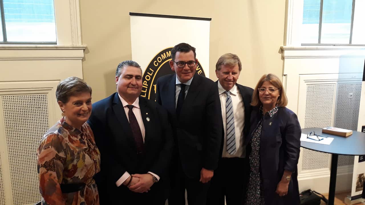 L: Christina Despoteris, Lee Tarlamis, Dan Andrews, Jim Claven, Vicki Kyritsis. 