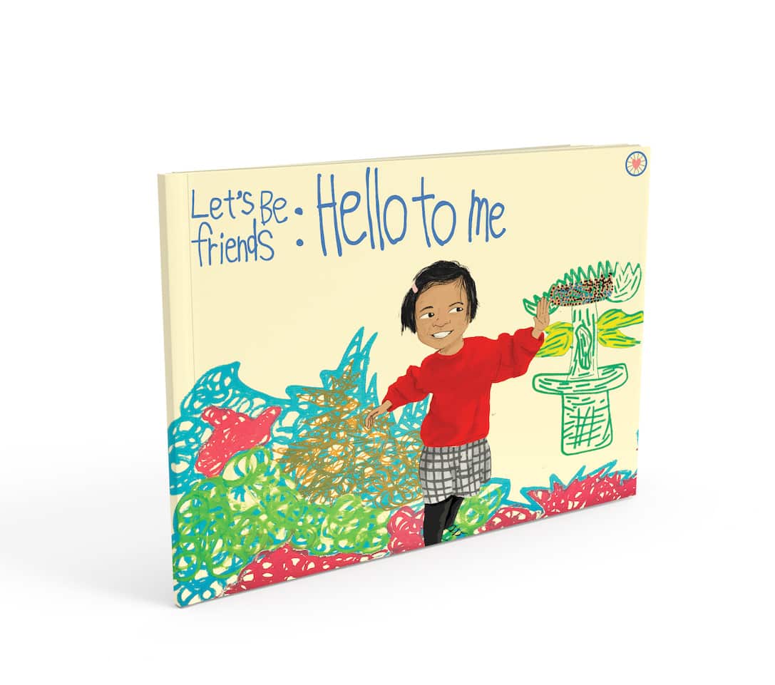 The cover of a book 'Let's be friends: Hello to me'