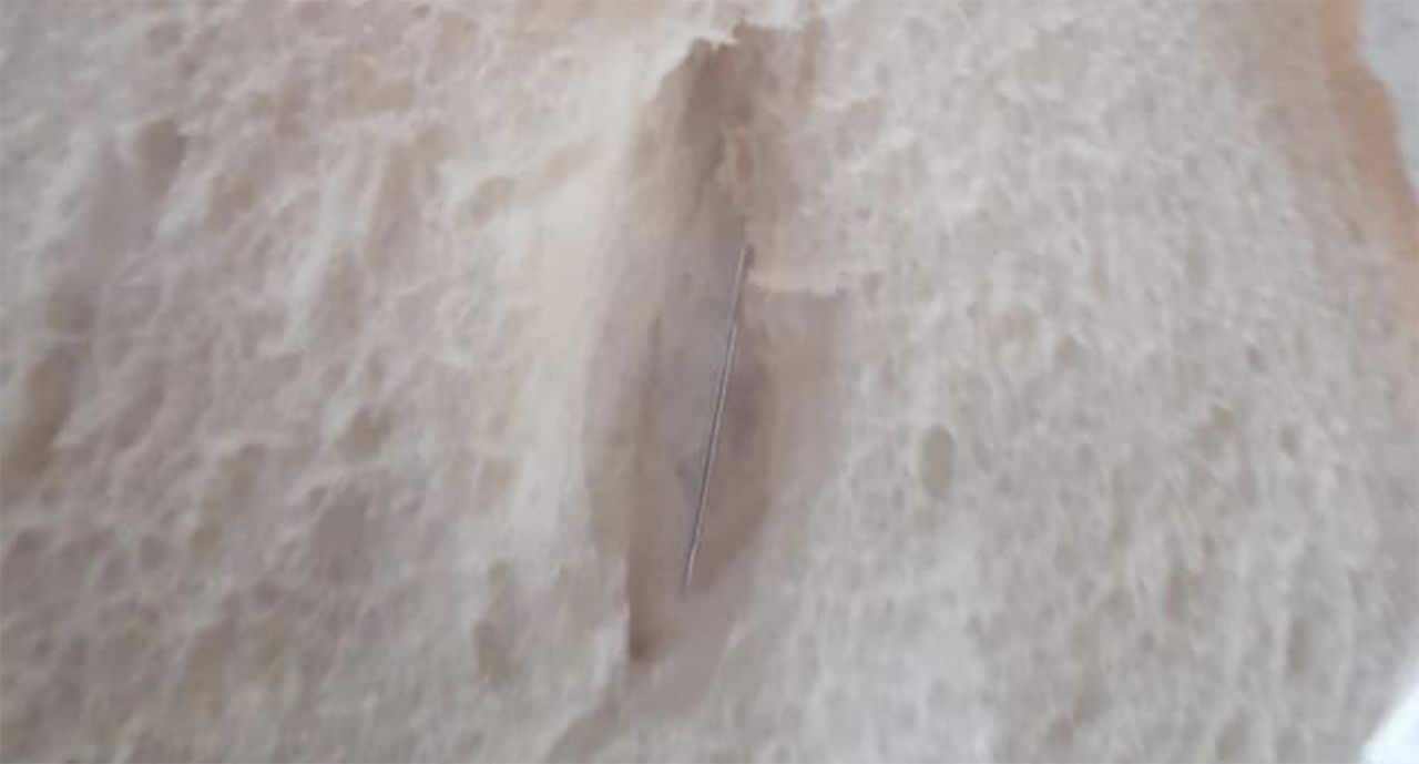 McLaughlin’s son ‘freaked out’ after he found the needle while making toast.