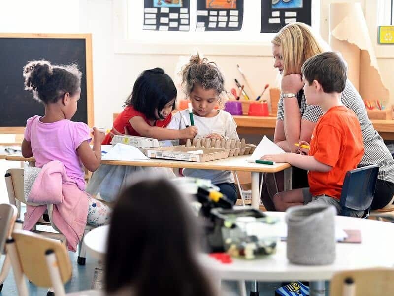 Children are seen at a Goodstart Early Learning Centre.