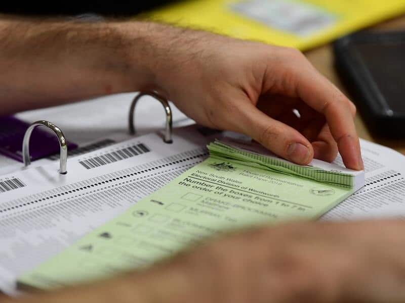 A House of Representatives voting paper.