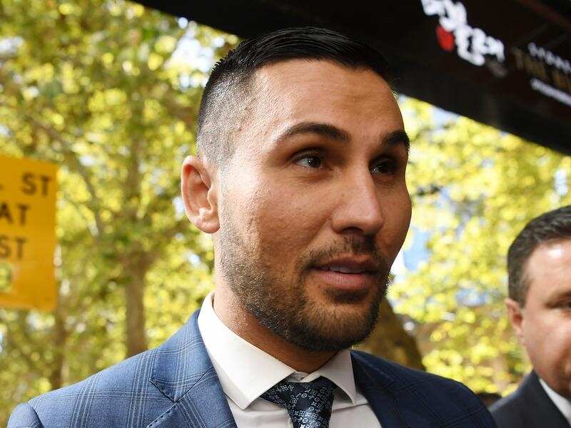 Salim Mehajer leaves during a lunchtime break from Central Local Court