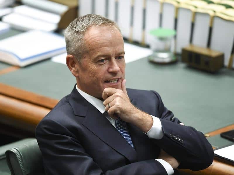 Opposition Leader Bill Shorten in Parliament.