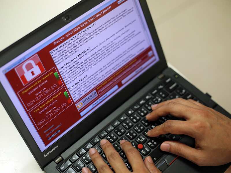 A sample of a ransomware cyberattack in Taipei