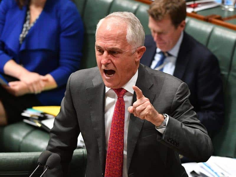 Malcolm Turnbull during Question Time in