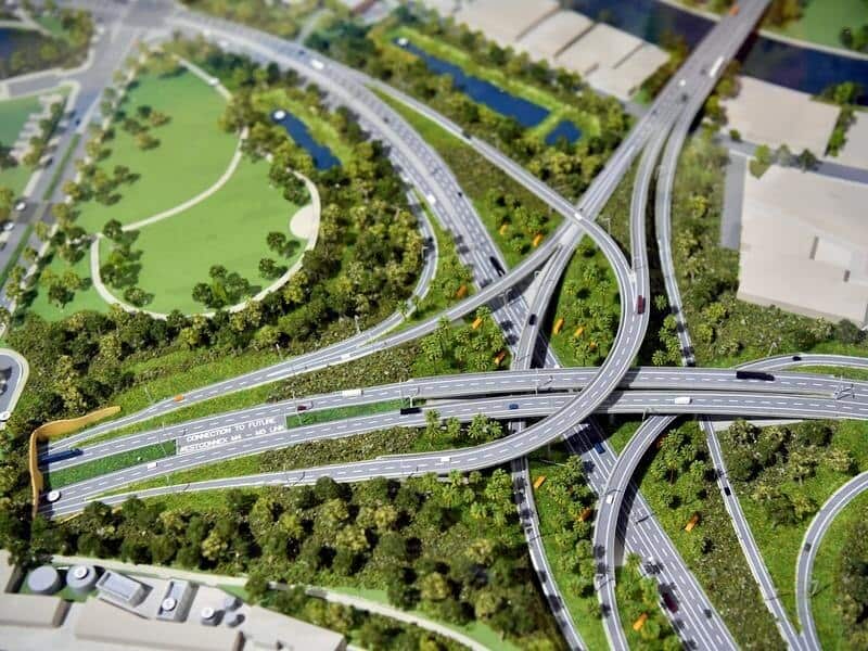 A model showing the WestConnex New M5