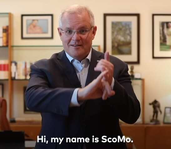 Scott Morrison posted a video of himself doing sign language.
